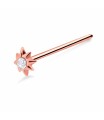 Beautiful Floral Straight Nose Stud NSKA-797